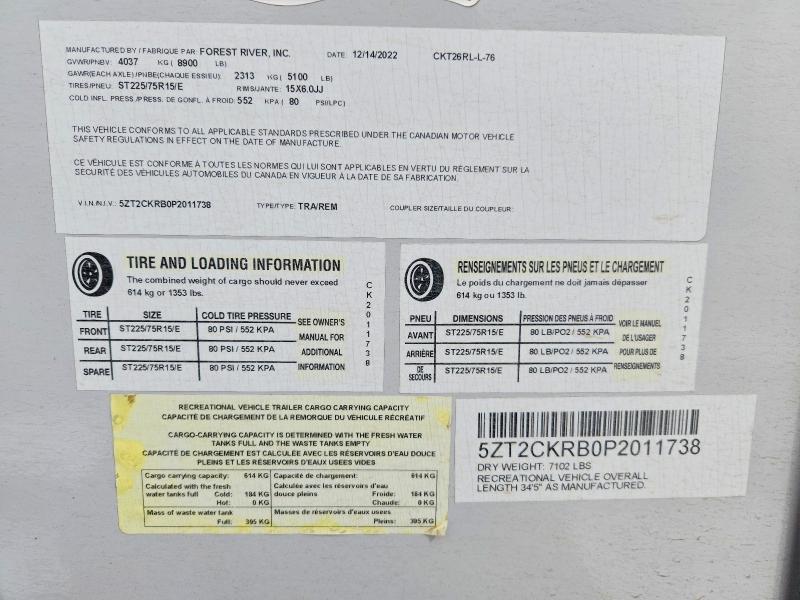 Aukcja sprzedaży 2023 Forest River Alphawolf, vin: 5ZT2CKRB0P2011738, numer aukcji: 49442216