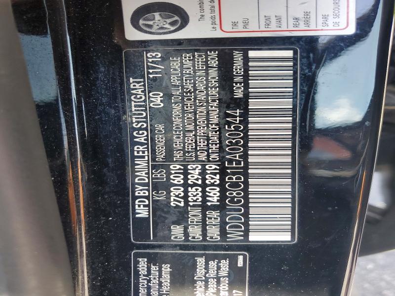 Aukcja sprzedaży 2014 Mercedes-benz S, vin: WDDUG8CB1EA030544, numer aukcji: 48948446