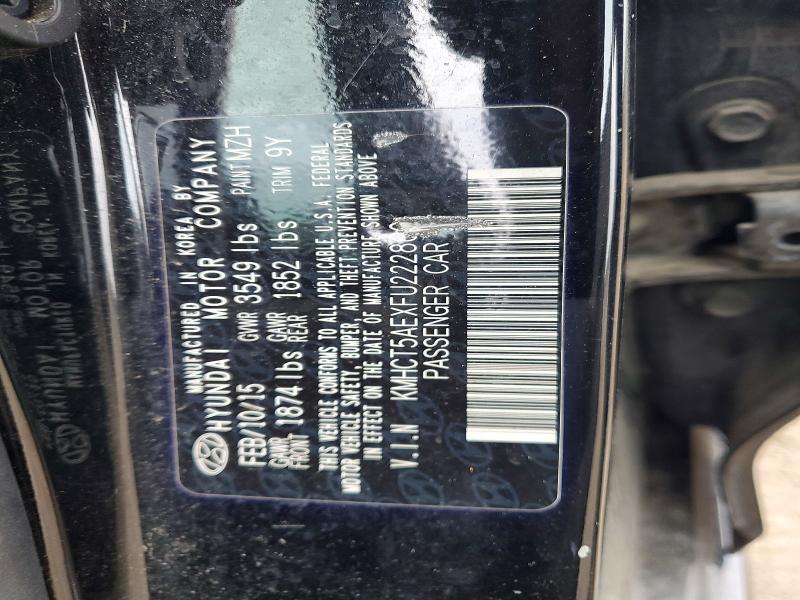 2015 Hyundai Accent მანქანა იყიდება აუქციონზე, vin: KMHCT5AEXFU222800, აუქციონის ნომერი: 51688236
