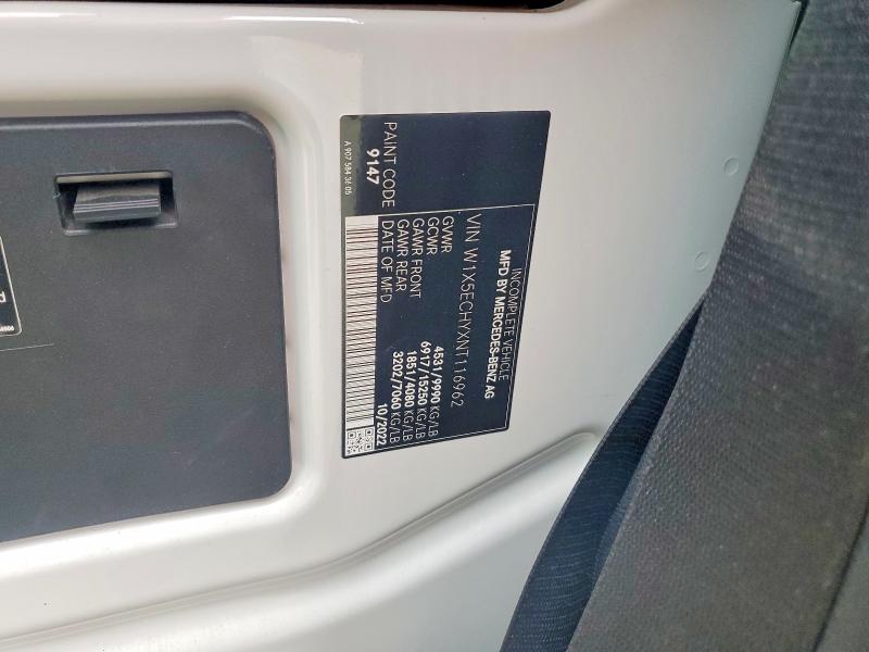 2022 Mercedes-benz Sprinter მანქანა იყიდება აუქციონზე, vin: W1X5ECHYXNT116962, აუქციონის ნომერი: 49293606