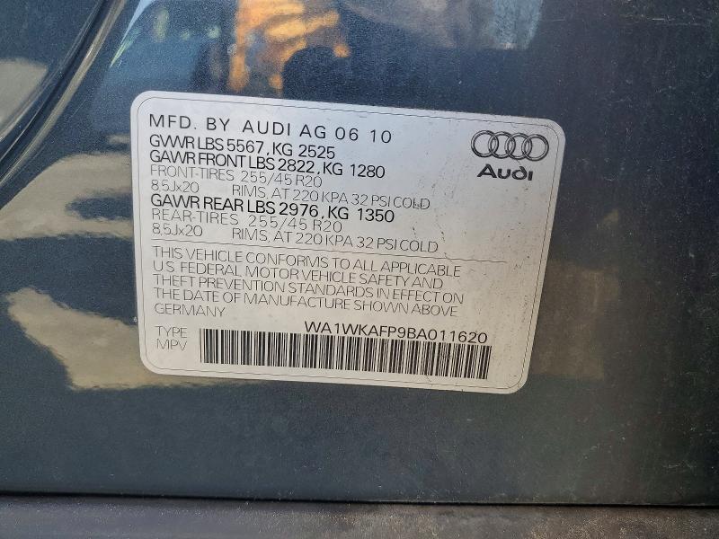 Aukcja sprzedaży 2011 Audi Q5, vin: WA1WKAFP9BA011620, numer aukcji: 48978896