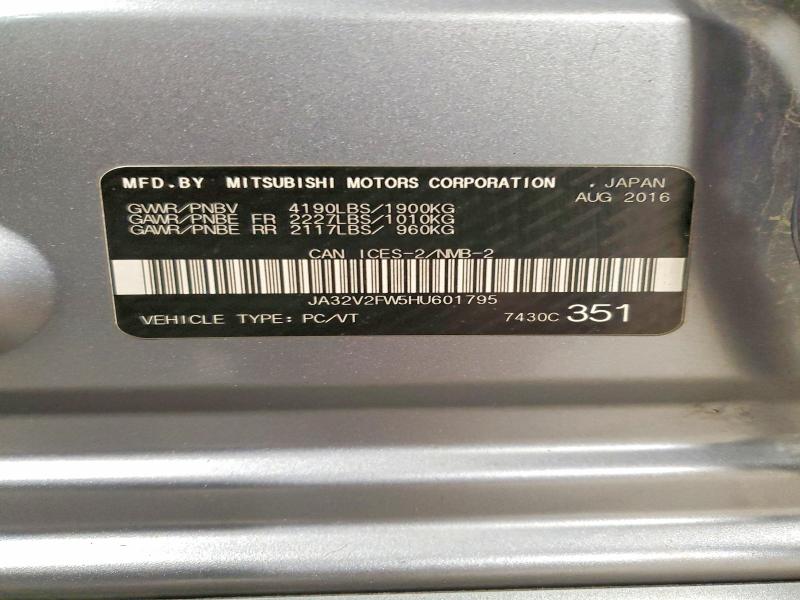Aukcja sprzedaży 2017 Mitsubishi Lancer, vin: JA32V2FW5HU601795, numer aukcji: 48630206