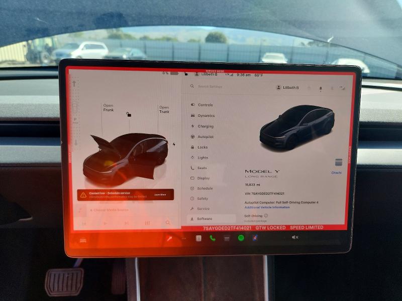 2026 Tesla Model Y მანქანა იყიდება აუქციონზე, vin: 7SAYGDED2TF414021, აუქციონის ნომერი: 50894756
