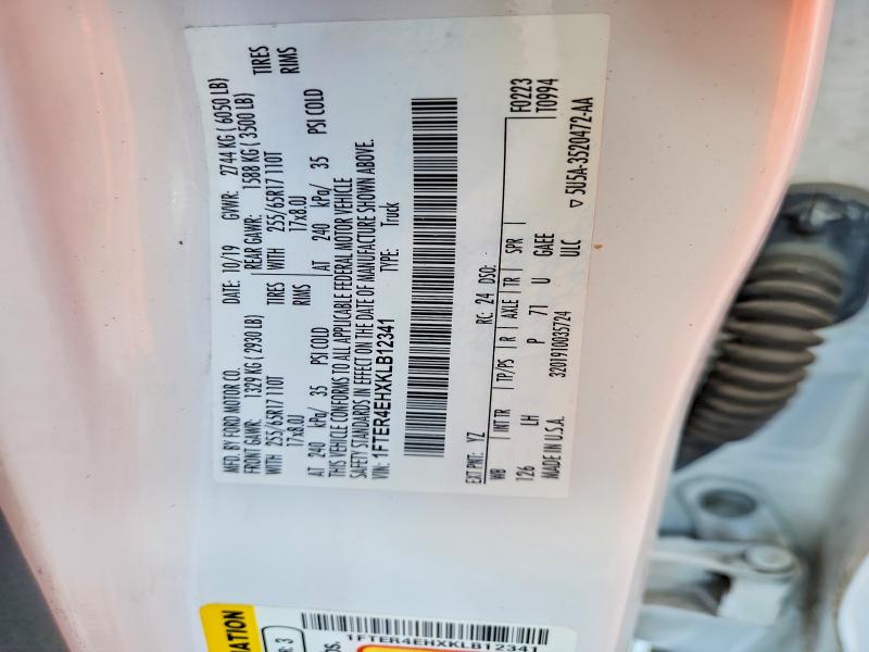 48451036 :رقم المزاد ، 1FTER4EHXKLB12341 vin ، 2019 Ford Ranger مزاد بيع