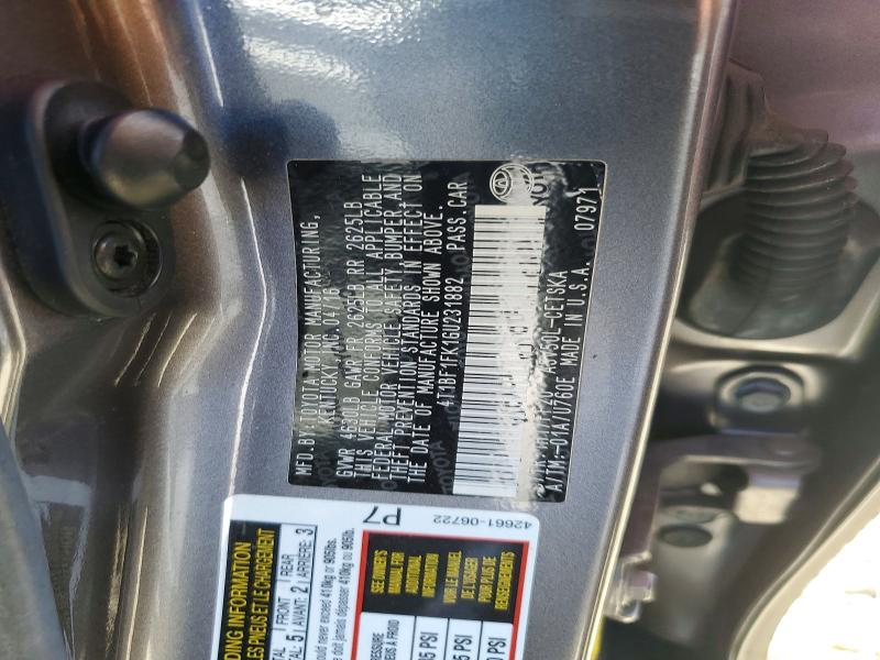 Продажа на аукционе авто 2016 Toyota Camry, vin: 4T1BF1FK1GU231882, номер лота: 49372916