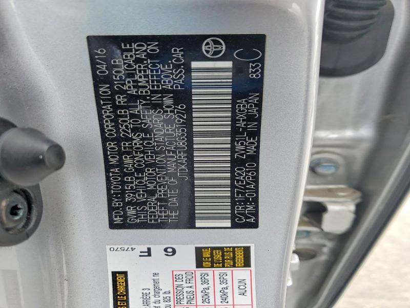 Продажа на аукционе авто 2016 Toyota Prius, vin: JTDKARFU8G3519276, номер лота: 48173546