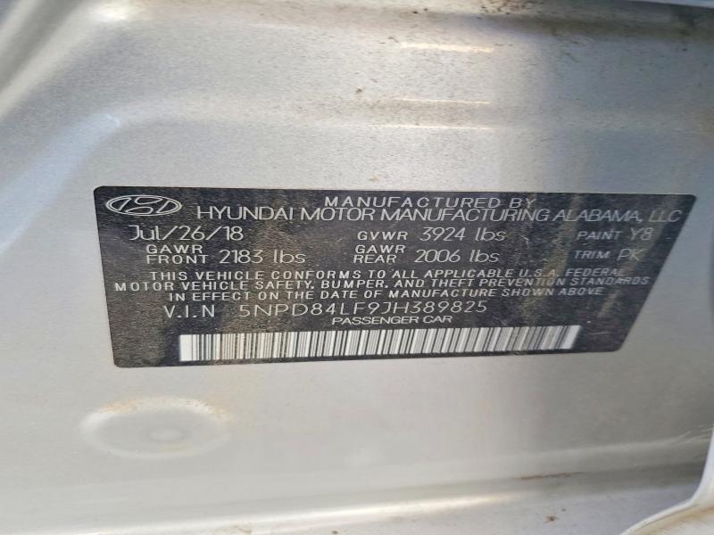 Продаж на аукціоні авто 2018 Hyundai Elantra, vin: 5NPD84LF9JH389825, номер лоту: 49757566