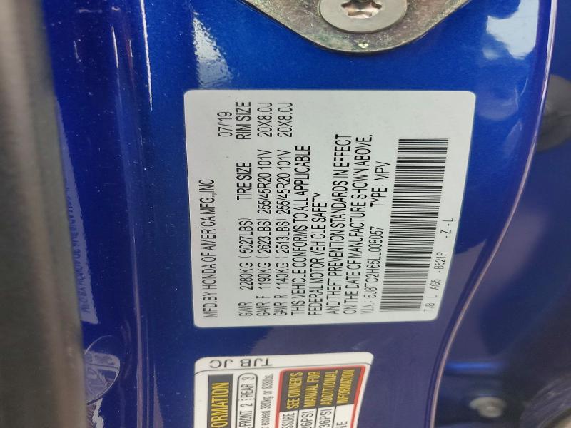 46592806 :رقم المزاد ، 5J8TC2H65LL008057 vin ، 2020 Acura Rdx مزاد بيع