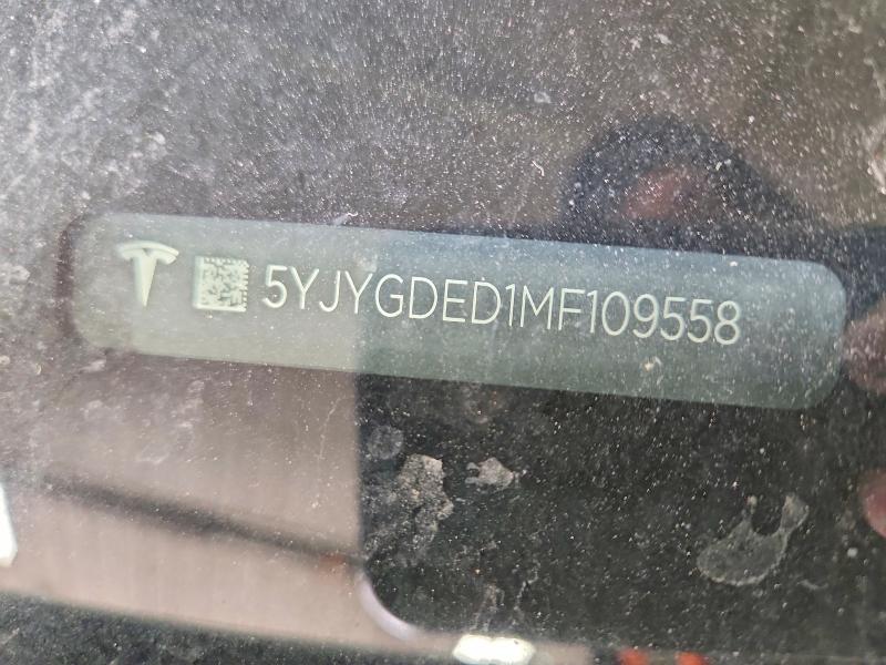 Aukcja sprzedaży 2021 Tesla Model Y, vin: 5YJYGDED1MF109558, numer aukcji: 48497056