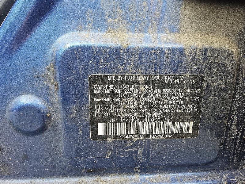 Продаж на аукціоні авто 2015 Subaru Xv Crosstrek, vin: JF2GPACC4F8261343, номер лоту: 48173026