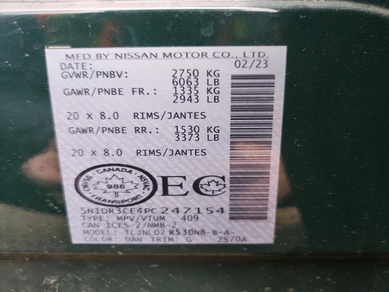 Продажа на аукционе авто 2023 Nissan Pathfinder, vin: 5N1DR3CE4PC247154, номер лота: 50649276