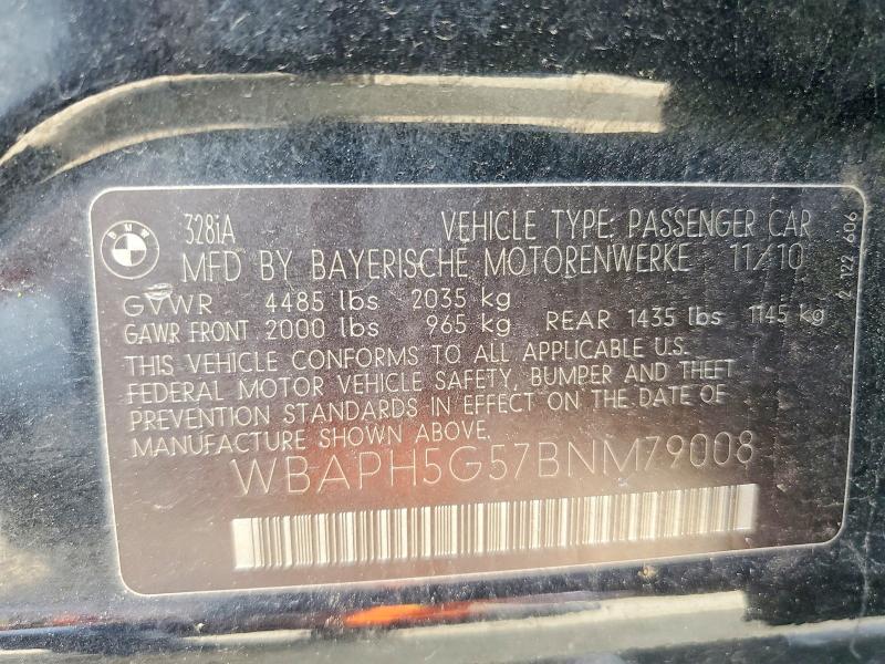 Продажа на аукционе авто 2011 Bmw 328, vin: WBAPH5G57BNM79008, номер лота: 50431426