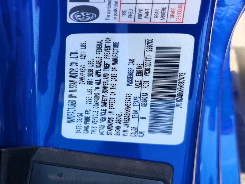 Auction sale of the 2024 Nissan Z, vin: JN1BZ4BHXRM367473, lot number: 51415676