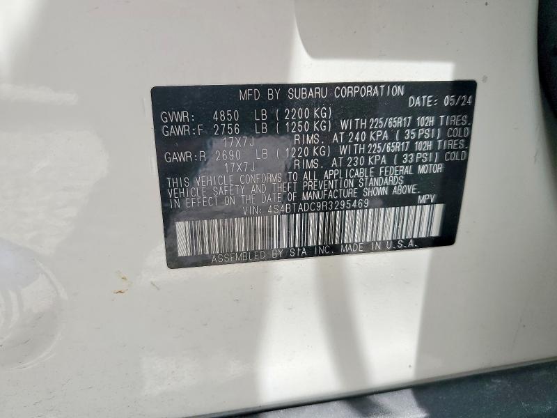 Продаж на аукціоні авто 2024 Subaru Outback, vin: 4S4BTADC9R3295469, номер лоту: 50353296
