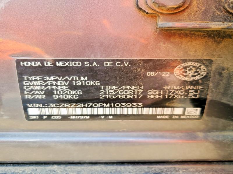 Aukcja sprzedaży 2023 Honda Hr-v, vin: 3CZRZ2H70PM103933, numer aukcji: 47768356