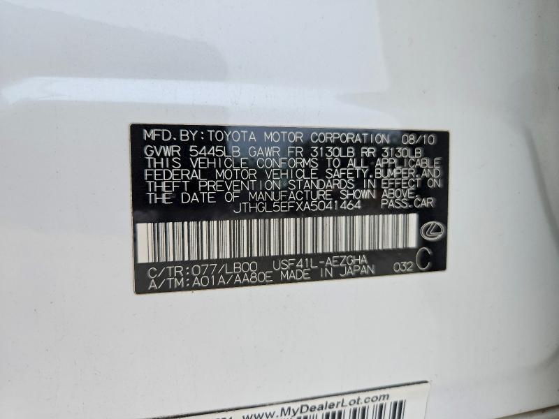 Продажа на аукционе авто 2010 Lexus Ls, vin: JTHGL5EFXA5041464, номер лота: 51668106