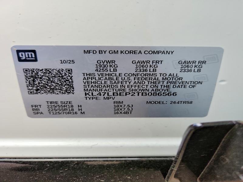 48858156 :رقم المزاد ، KL47LBEP2TB086566 vin ، 2026 Buick Envista مزاد بيع