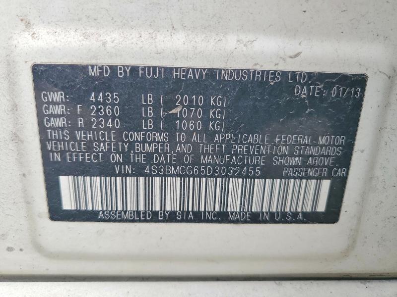 Aukcja sprzedaży 2013 Subaru Legacy, vin: 4S3BMCG65D3032455, numer aukcji: 51433906