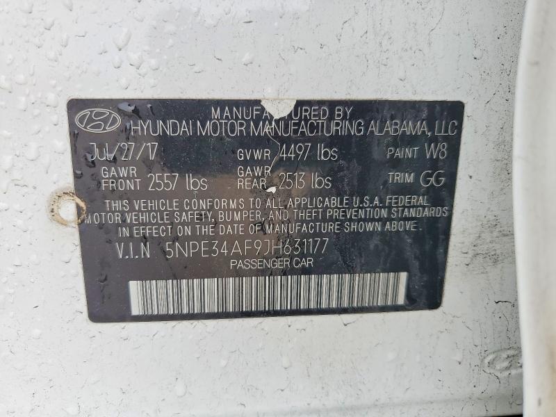 Продаж на аукціоні авто 2018 Hyundai Sonata, vin: 5NPE34AF9JH631177, номер лоту: 51956146