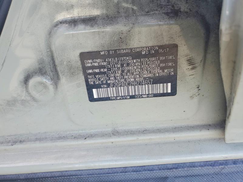 49843776 :رقم المزاد ، JF2GPADC2HH274657 vin ، 2017 Subaru Crosstrek مزاد بيع