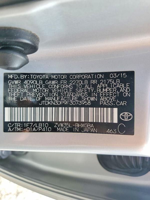 Продаж на аукціоні авто 2015 Toyota Prius Plug-in Hybrid, vin: JTDKN3DP9F3073958, номер лоту: 48482966