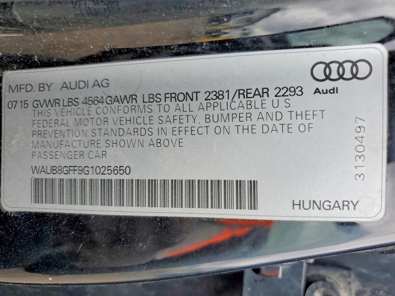Продаж на аукціоні авто 2016 Audi A3, vin: WAUB8GFF9G1025650, номер лоту: 48102016