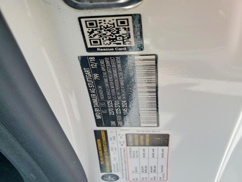 52009796 :رقم المزاد ، WDD1J6JB7KF094663 vin ، 2019 Mercedes-benz E مزاد بيع
