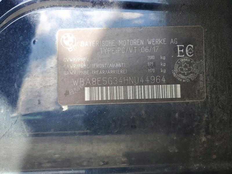 Auction sale of the 2017 Bmw 320, vin: WBA8E5G34HNU44964, lot number: 48274026