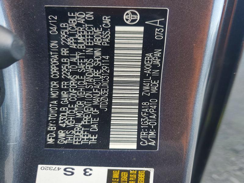 Продажа на аукционе авто 2012 Toyota Prius V, vin: JTDZN3EUXC3129114, номер лота: 50355106