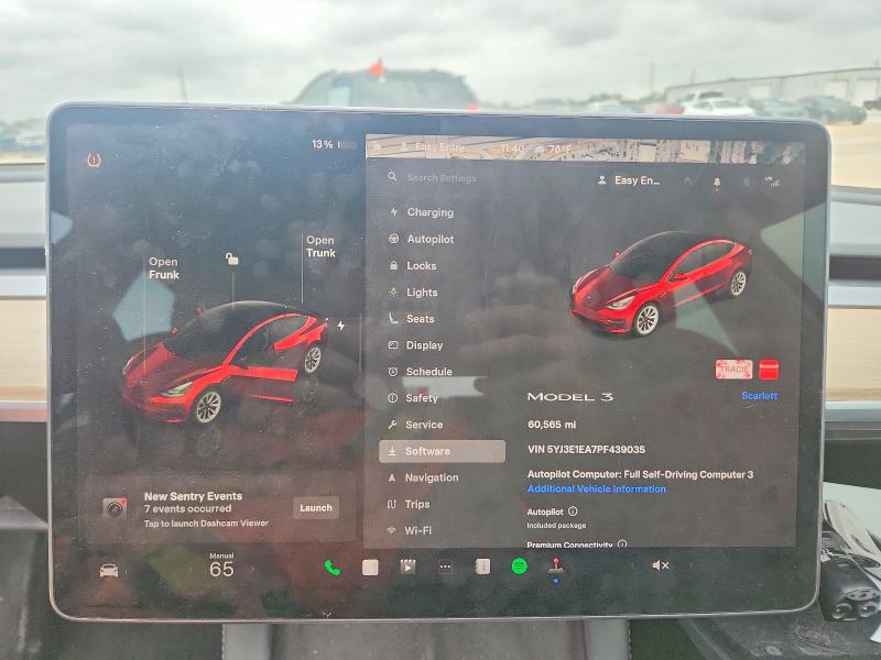 Продажа на аукционе авто 2023 Tesla Model 3, vin: 5YJ3E1EA7PF439035, номер лота: 49260296