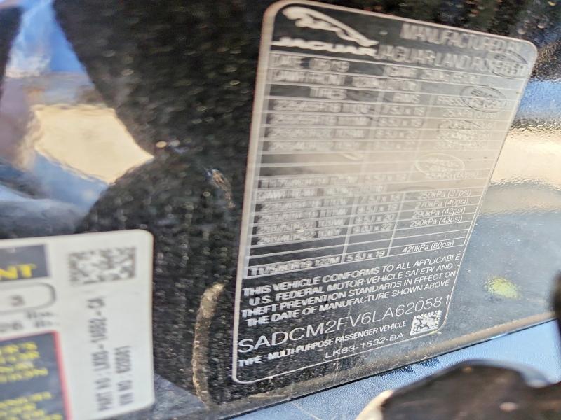 48963666 :رقم المزاد ، SADCM2FV6LA620581 vin ، 2020 Jaguar F-pace مزاد بيع
