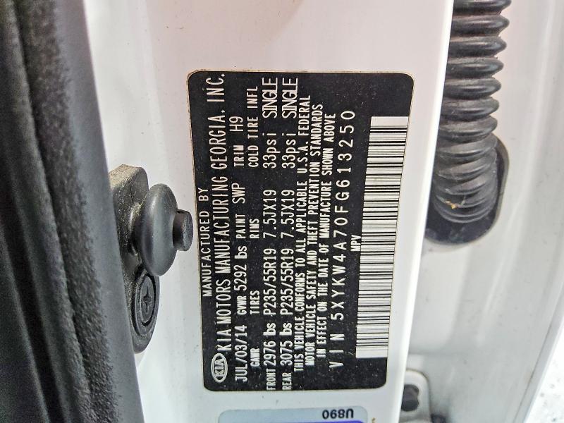 Продаж на аукціоні авто 2015 Kia Sorento, vin: 5XYKW4A70FG613250, номер лоту: 49050686