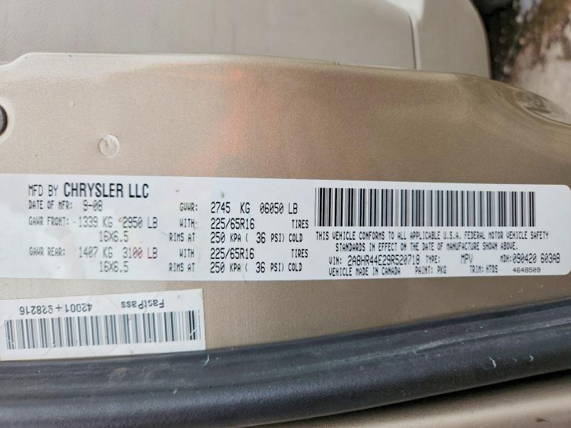 Продажа на аукционе авто 2009 Chrysler Town & Country, vin: 2A8HR44E29R520718, номер лота: 51655096