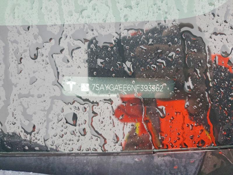 2022 Tesla Model Y მანქანა იყიდება აუქციონზე, vin: 7SAYGAEE6NF393362, აუქციონის ნომერი: 48595176