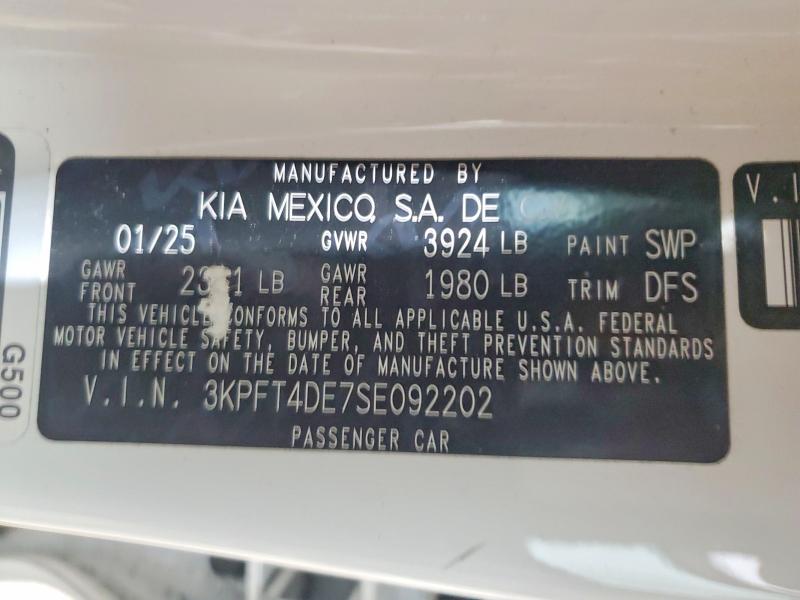 Aukcja sprzedaży 2025 Kia K4, vin: 3KPFT4DE7SE092202, numer aukcji: 49259346