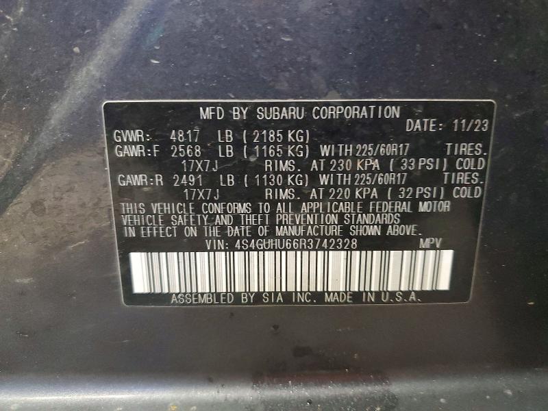 Aukcja sprzedaży 2024 Subaru Crosstrek, vin: 4S4GUHU66R3742328, numer aukcji: 49047716