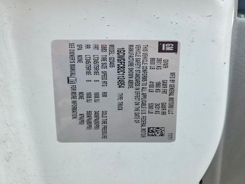 Aukcja sprzedaży 2012 Chevrolet Express 2500, vin: 1GCWGFCB2C1124954, numer aukcji: 48240996