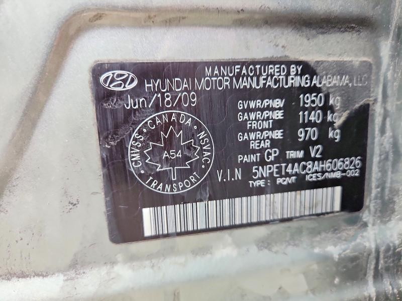 Aukcja sprzedaży 2010 Hyundai Sonata, vin: 5NPET4AC8AH606826, numer aukcji: 47415796