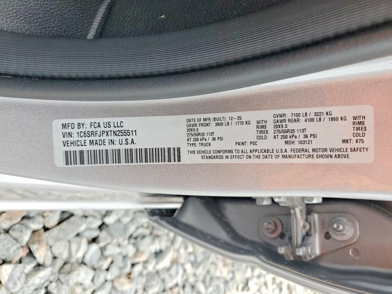 Продажа на аукционе авто 2026 Ram 1500, vin: 1C6SRFJPXTN255511, номер лота: 50337656