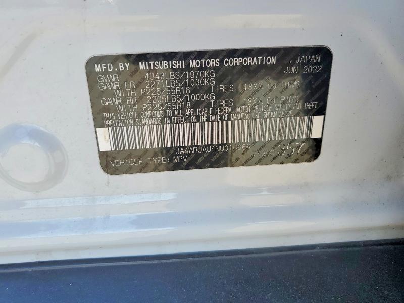 Продаж на аукціоні авто 2022 Mitsubishi Outlander Sport, vin: JA4ARUAU4NU016666, номер лоту: 49175376