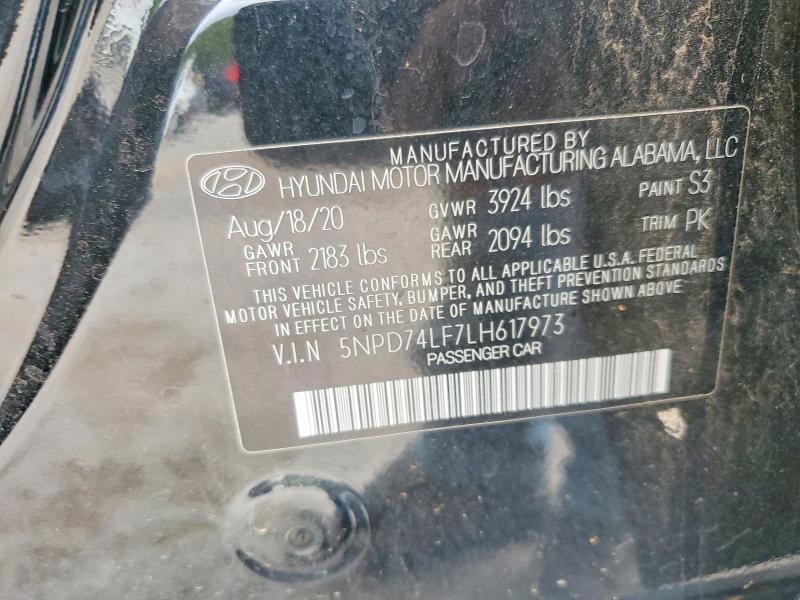 Aukcja sprzedaży 2020 Hyundai Elantra, vin: 5NPD74LF7LH617973, numer aukcji: 50433066