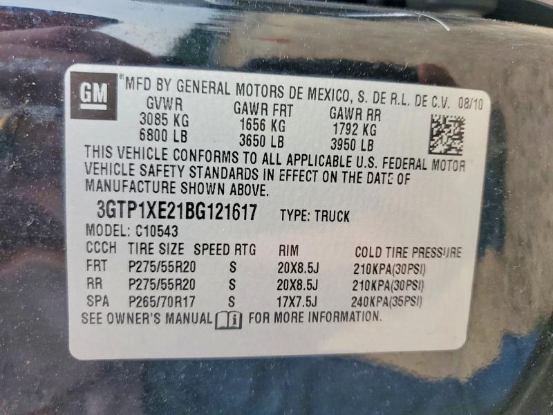 Продаж на аукціоні авто 2011 Gmc Sierra, vin: 3GTP1XE21BG121617, номер лоту: 51493096