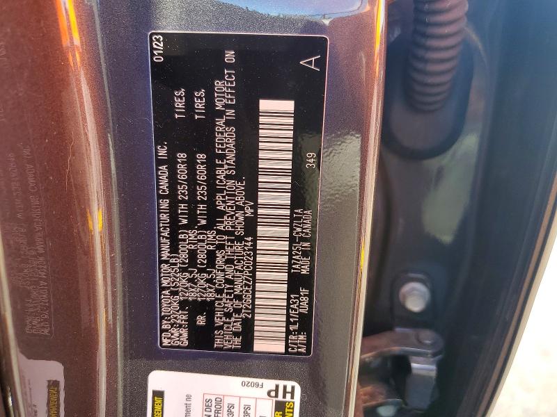 49273376 :رقم المزاد ، 2T2GGCEZ7PC023144 vin ، 2023 Lexus Nx مزاد بيع