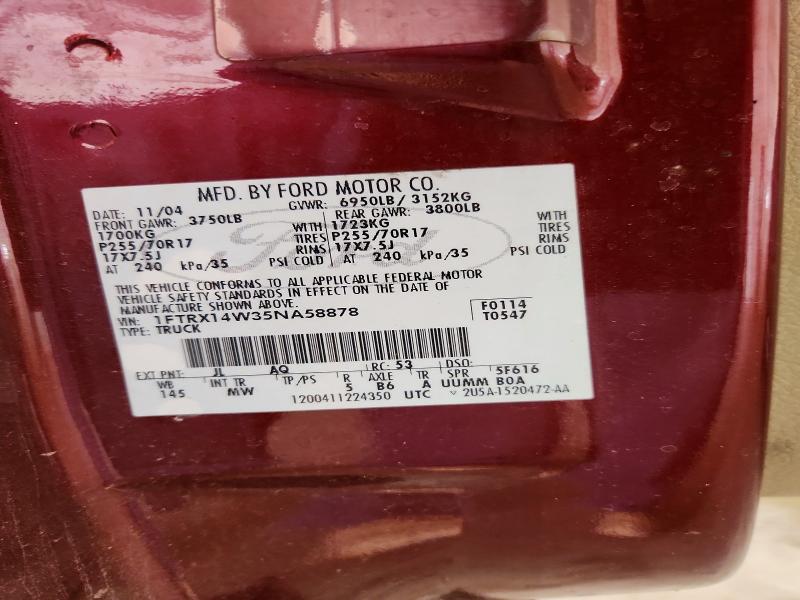 Продаж на аукціоні авто 2005 Ford F150, vin: 1FTRX14W35NA58878, номер лоту: 51571246