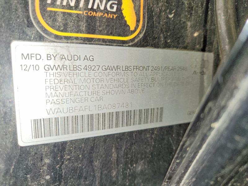 Aukcja sprzedaży 2011 Audi A4, vin: WAUBFAFL1BA087481, numer aukcji: 49575136