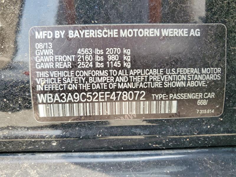 Aukcja sprzedaży 2014 Bmw 335, vin: WBA3A9C52EF478072, numer aukcji: 50268326