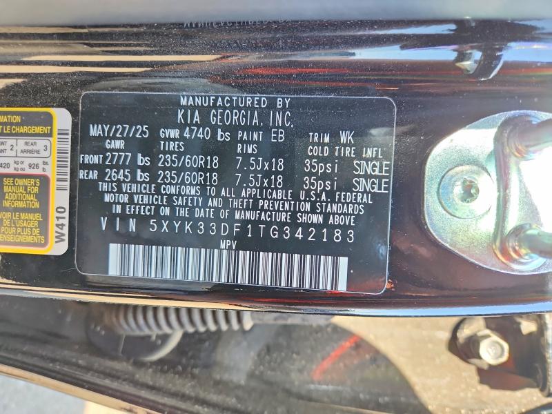 49281446 :رقم المزاد ، 5XYK33DF1TG342183 vin ، 2026 Kia Sportage مزاد بيع