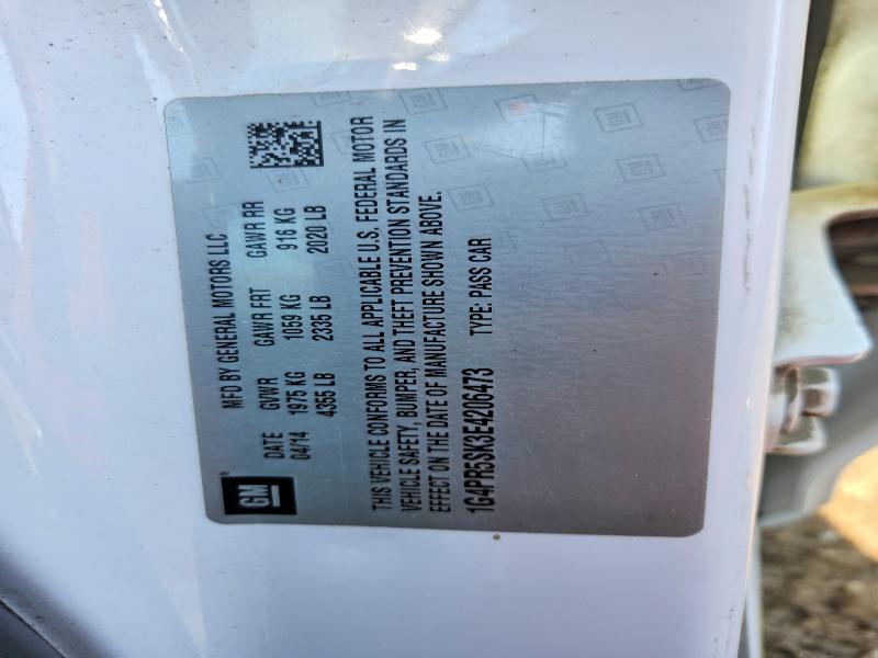 2014 Buick Verano მანქანა იყიდება აუქციონზე, vin: 1G4PR5SK3E4206473, აუქციონის ნომერი: 49098256