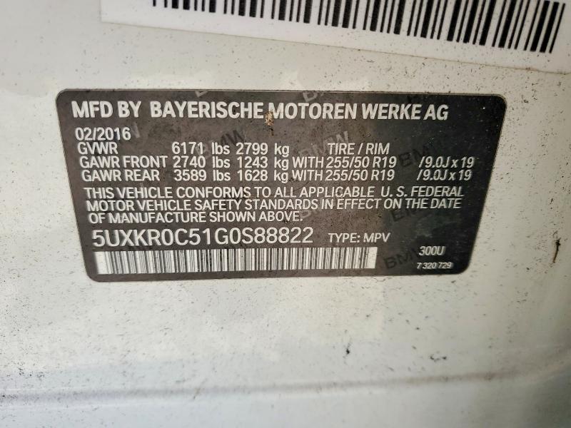 Aukcja sprzedaży 2016 Bmw X5, vin: 5UXKR0C51G0S88822, numer aukcji: 49651046