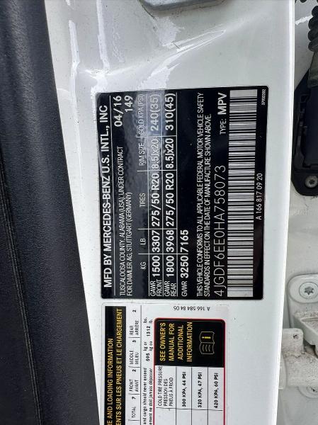 Продаж на аукціоні авто 2017 Mercedes-benz Gls, vin: 4JGDF6EE0HA758073, номер лоту: 51065786